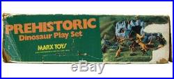 Vintage 1978 Marx Prehistoric Dinosaur Cavemen Mountain 3D Playset withBox