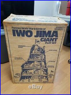 Vintage 1979 Marx Iwo Jima Giant Playset near Complete withoriginal Box and extras