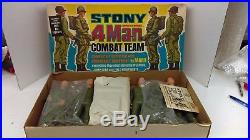 Vintage 60's Marx Stoney 4-Man Combat Team MIB (Sealed Contents) Beautiful L@@K