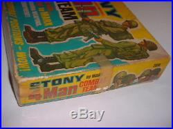 Vintage 60's Marx Stony 4-Man Combat Team GI Poseable Action Soldier Playset