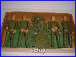 Vintage 60's Marx Stony 4-Man Combat Team GI Poseable Action Soldier Playset