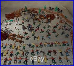 Vintage'60s Huge Lot Marx Western Playset Figures & Blackman Town HO Miniature