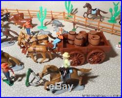 Vintage'60s Huge Lot Marx Western Playset Figures & Blackman Town HO Miniature