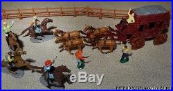 Vintage'60s Huge Lot Marx Western Playset Figures & Blackman Town HO Miniature