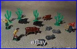 Vintage'60s Huge Lot Marx Western Playset Figures & Blackman Town HO Miniature