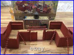 Vintage 60s Marx Fort Apache Playset No 3681 Soldiers Cowboys Indians Accesories