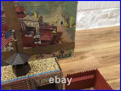 Vintage 60s Marx Fort Apache Playset No 3681 Soldiers Cowboys Indians Accesories