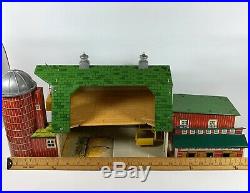 Vintage 60s Marx Sears Happi Time Barn Farm with People, Animals, Fences, Plants