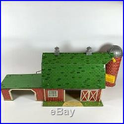 Vintage 60s Marx Sears Happi Time Barn Farm with People, Animals, Fences, Plants