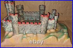 Vintage 70's Timpo Medieval Knights Castle on Rock like Marx Elastolin Britains