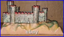 Vintage 70's Timpo Medieval Knights Castle on Rock like Marx Elastolin Britains