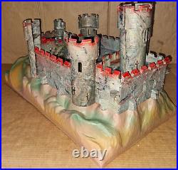 Vintage 70's Timpo Medieval Knights Castle on Rock like Marx Elastolin Britains