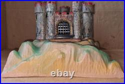 Vintage 70's Timpo Medieval Knights Castle on Rock like Marx Elastolin Britains