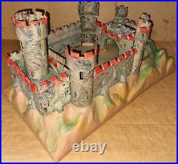 Vintage 70's Timpo Medieval Knights Castle on Rock like Marx Elastolin Britains