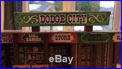 Vintage 70s Marx Lone Ranger Dodge City Cowboy Indian Western Town Play Set