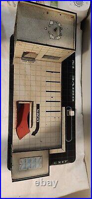 Vintage Allstate Tin Metal Car Service Station Elevator by Marx USA See Pics