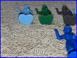 Vintage Dale Evans & Pat Brady Marx Playset Figures Lot Of 9 Green Cream Blue