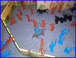 Vintage Davy Crocket 82 Piece Remember The Alamo Fort Play Set By Marx