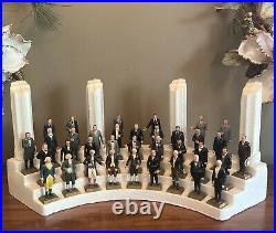 Vintage Early Marx Complete Presidents Set 35 Painted Plastic Figures on Display