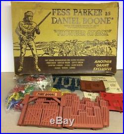 Vintage Fess Parker Daniel Boone Frontier Attack Toy Play Set 1964 in Box