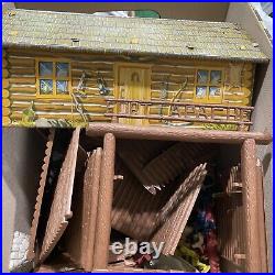 Vintage Fort Apache Stockade Play Set By Marx Toys Original Metal Headquarters