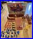 Vintage Fort Apache Western Play Set Marx Toy Street Plastic Figures Horses Bldg