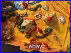 Vintage Fort Cheyenne Playset Case Cowboys Indians Horses Western Marx 1960s