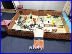 Vintage LOUIS MARX Fort Apache Carry-All Action Playset with Accessories 1968