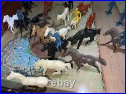 Vintage LOUIS MARX Fort Apache Carry-All Action Playset with Accessories 1968