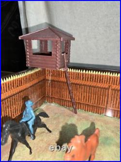 Vintage LOUIS MARX Fort Apache Carry-All Action Playset with Accessories 1968