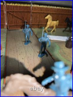 Vintage LOUIS MARX Fort Apache Carry-All Action Playset with Accessories 1968