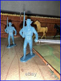 Vintage LOUIS MARX Fort Apache Carry-All Action Playset with Accessories 1968