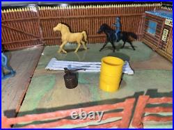 Vintage LOUIS MARX Fort Apache Carry-All Action Playset with Accessories 1968