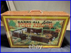 Vintage LOUIS MARX Fort Apache Carry-All Action Playset with Accessories 1968