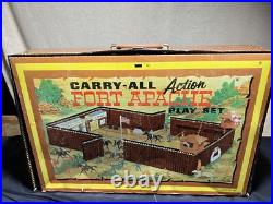 Vintage LOUIS MARX Fort Apache Carry-All Action Playset with Accessories 1968