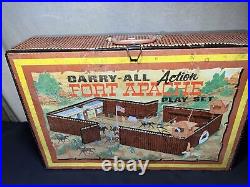 Vintage LOUIS MARX Fort Apache Carry-All Action Playset with Accessories 1968