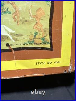 Vintage LOUIS MARX Fort Apache Carry-All Action Playset with Accessories 1968