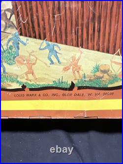 Vintage LOUIS MARX Fort Apache Carry-All Action Playset with Accessories 1968