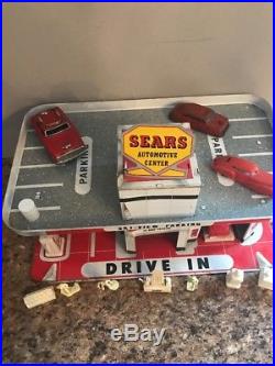 Vintage Litho Tin Marx Sears Sky View Parking Playset Rare