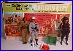 Vintage Lone Ranger CARSON CITY Old West Town PLAYSET, Marx Gabriel 25670