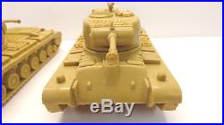 Vintage Lot of (2) Tim-Mee Marx Army Toy 6 Tanks 1970s Great Condition