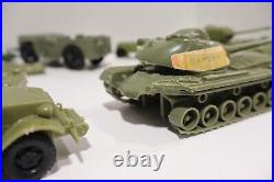 Vintage Lot of Various Plastic Army Toys Marx WW2 Vehicles Soldiers ROUGH