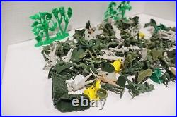 Vintage Lot of Various Plastic Army Toys Marx WW2 Vehicles Soldiers ROUGH