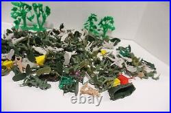 Vintage Lot of Various Plastic Army Toys Marx WW2 Vehicles Soldiers ROUGH