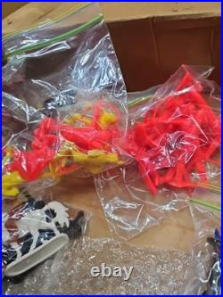Vintage Louis Marx Fort Apache Play Set Box Figures Horses Accessories