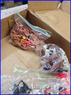Vintage Louis Marx Fort Apache Play Set Box Figures Horses Accessories