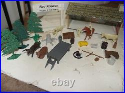 Vintage Louis Marx Playset Roy Rogers Rodeo Ranch Western Cowboy Toy Set