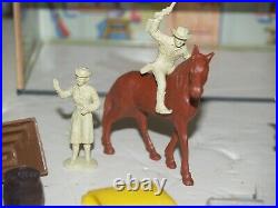 Vintage Louis Marx Playset Roy Rogers Rodeo Ranch Western Cowboy Toy Set