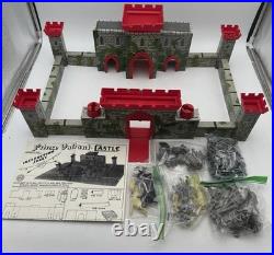 Vintage Louis Marx Prince Valiant Medieval Castle figures & horses 1950s Litho