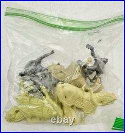 Vintage Louis Marx Prince Valiant Medieval Castle figures & horses 1950s Litho